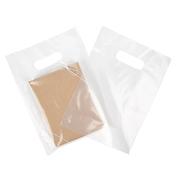 Tragetaschen Transparent - 20% Recyceltes PE 22.9x30.5cm (100 Stück) [H912CL1R]