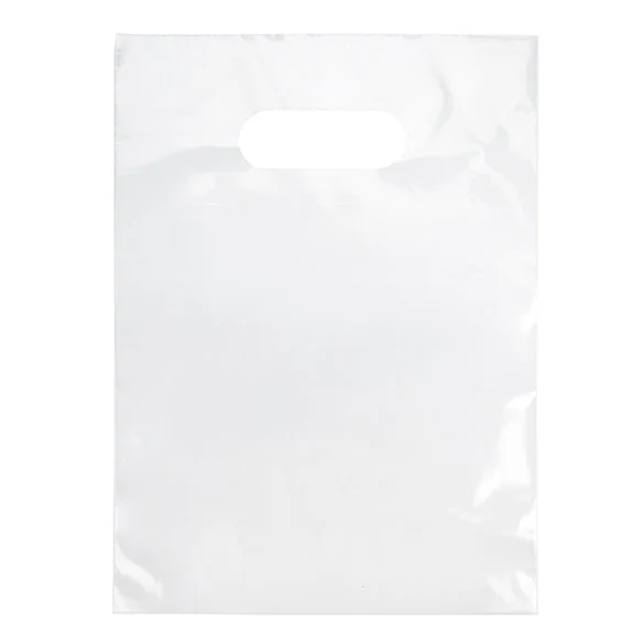 Tragetaschen Transparent - 20% Recyceltes PE 22.9x30.5cm (100 Stück) [H912CL1R]