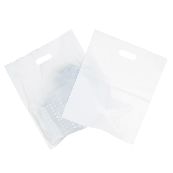 Tragetaschen Weiß - 20% Recyceltes PE 38.1x45.7cm (100 Stück) [H1518WT1R]