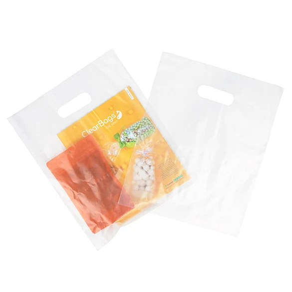 Tragetaschen Gefrostet- 20% Recyceltes PE 30.5x38.1cm (100 Stück) [H1215FT1R]