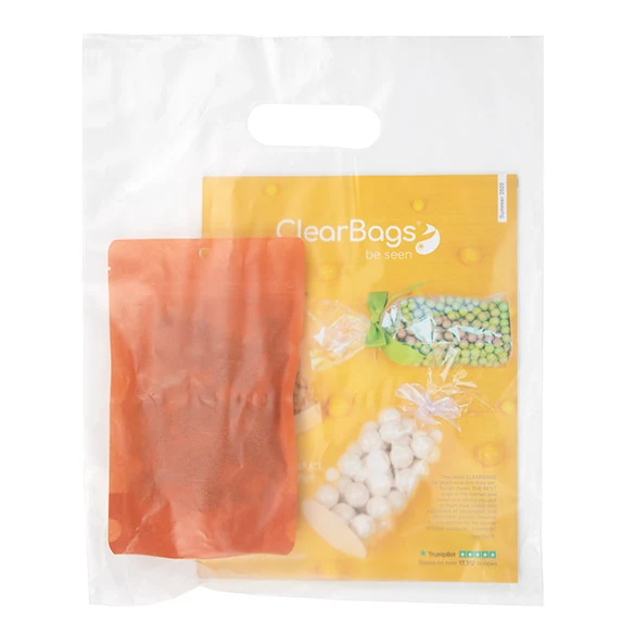 Tragetaschen Gefrostet- 20% Recyceltes PE 30.5x38.1cm (100 Stück) [H1215FT1R]