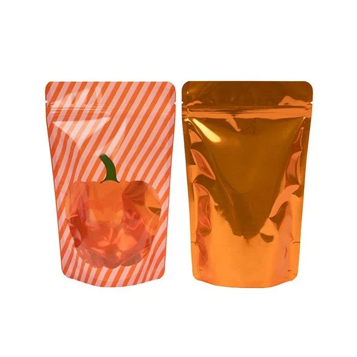 Standbodenbeutel Orange Kürbis 13x7.9x20.6cm (25 Stück) [ZBGW3P]
