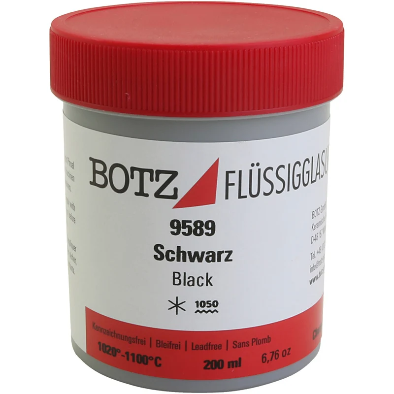 Glasur für Ton, Schwarz, 200 ml/ 1 Dose [HOB-675984]