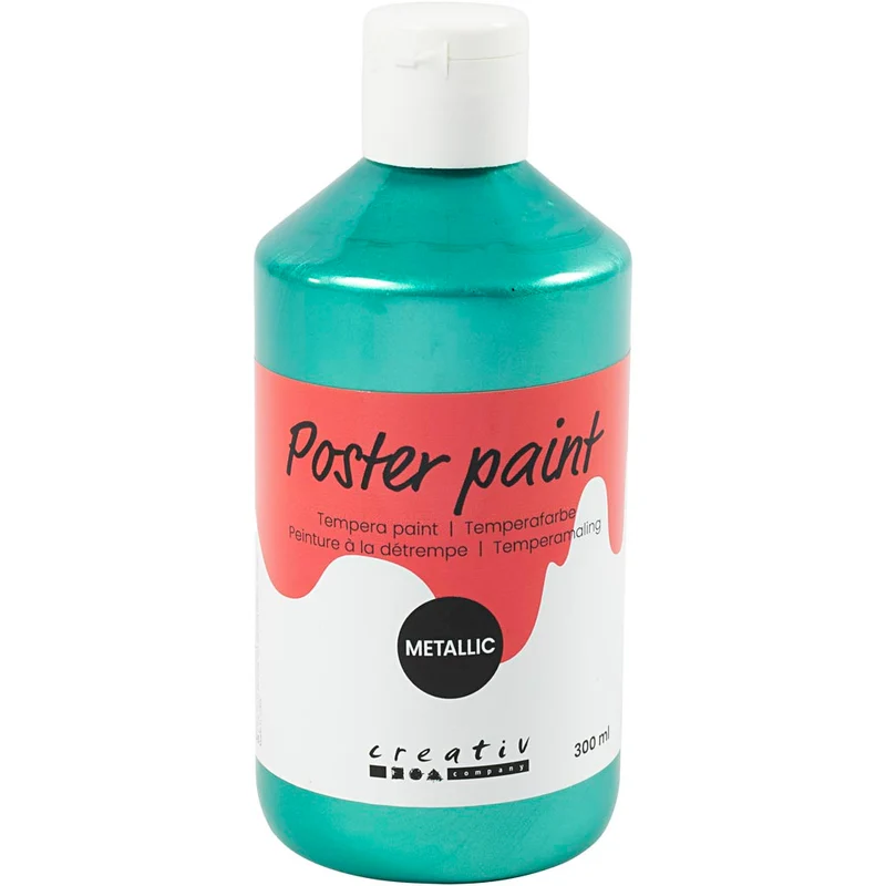 Temperafarbe Metallic, Grün, 300 ml/ 1 Pck [HOB-629864]
