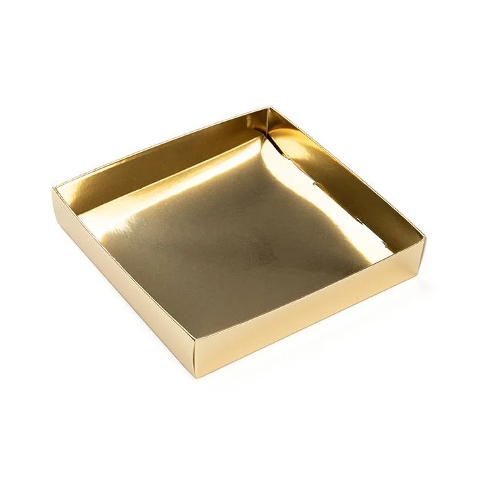 Pappschachtelböden Schimmer Gold 13x2.5x13.3cm (25 Stück) [SG357]