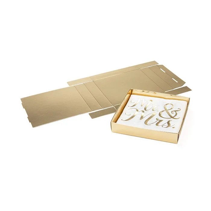 Pappschachtelböden Schimmer Gold 13x2.5x13.3cm (25 Stück) [SG357]