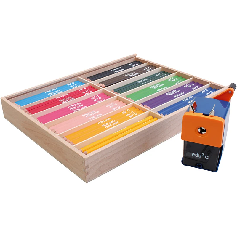 edu3 Jumbo-Buntstifte, Mine 6,25 mm, Sortierte Farben, 12x12 Stk/ 1 Pck [HOB-406144]