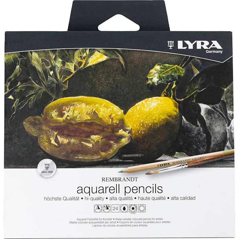 Lyra Rembrandt Aquarell-Farbstifte im Kasten, Sortierte Farben, 24 Stk/ 1 Pck [HOB-403024]