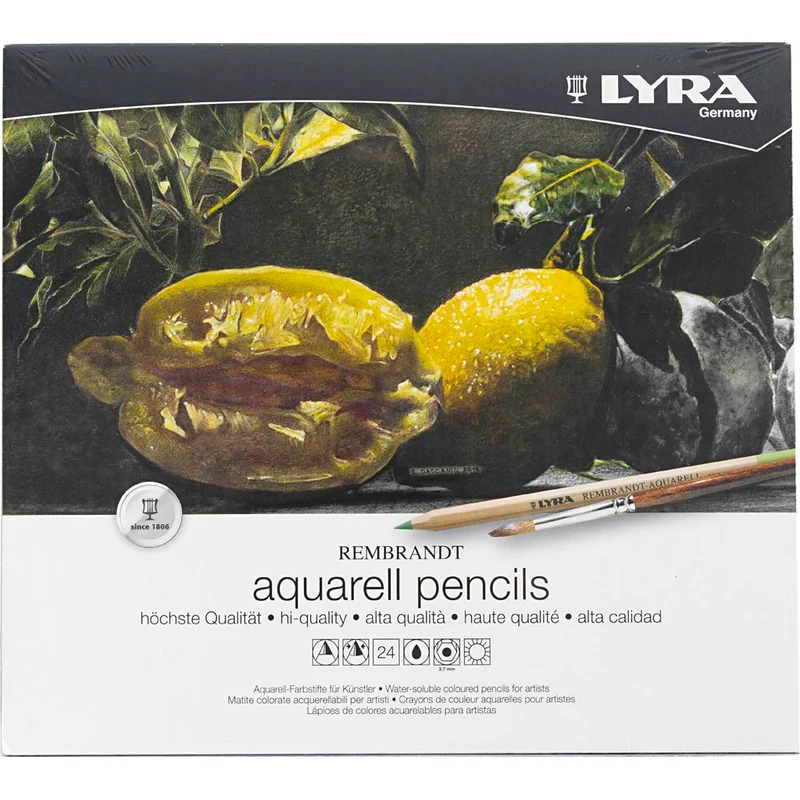 Lyra Rembrandt Aquarell-Farbstifte im Kasten, Sortierte Farben, 24 Stk/ 1 Pck [HOB-403024]