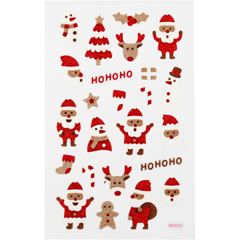 Glitzer-Sticker, Nikolaus, Blatt 10x16 cm, 1 Bl. [HOB-280013]