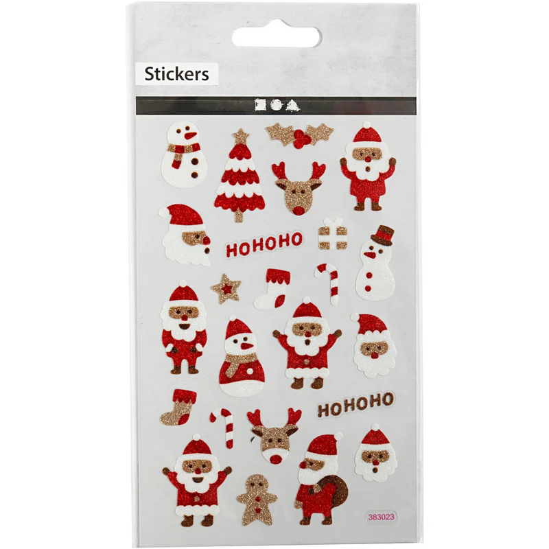 Glitzer-Sticker, Nikolaus, Blatt 10x16 cm, 1 Bl. [HOB-280013]