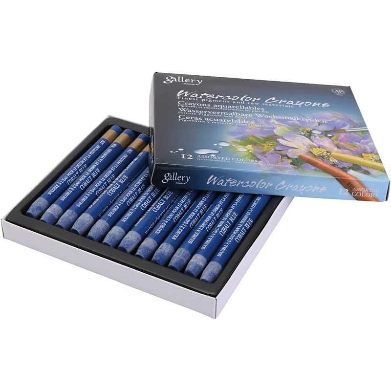 Gallery Aquarell-Kreide, Kobaltblau (338), 12 Stk/ 1 Pck [HOB-427353]