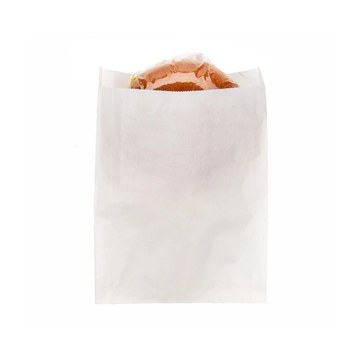 Papier Klappenbeutel Weiß 17.1x2.9x22.9cm (100 Stück) [GPB6W]