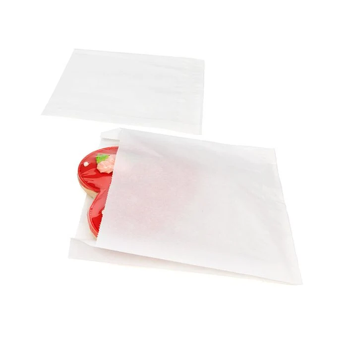 Papier Klappenbeutel Weiß 15.2x2.9x16.5cm (100 Stück) [GPB5W]