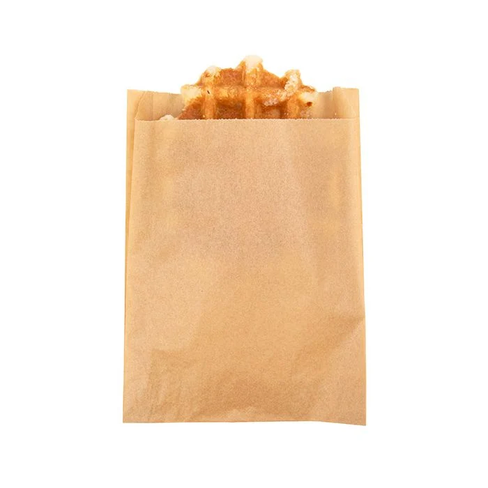 Papier Klappenbeutel Braun 14x2.9x19.1cm (100 Stück) [GPB4K]