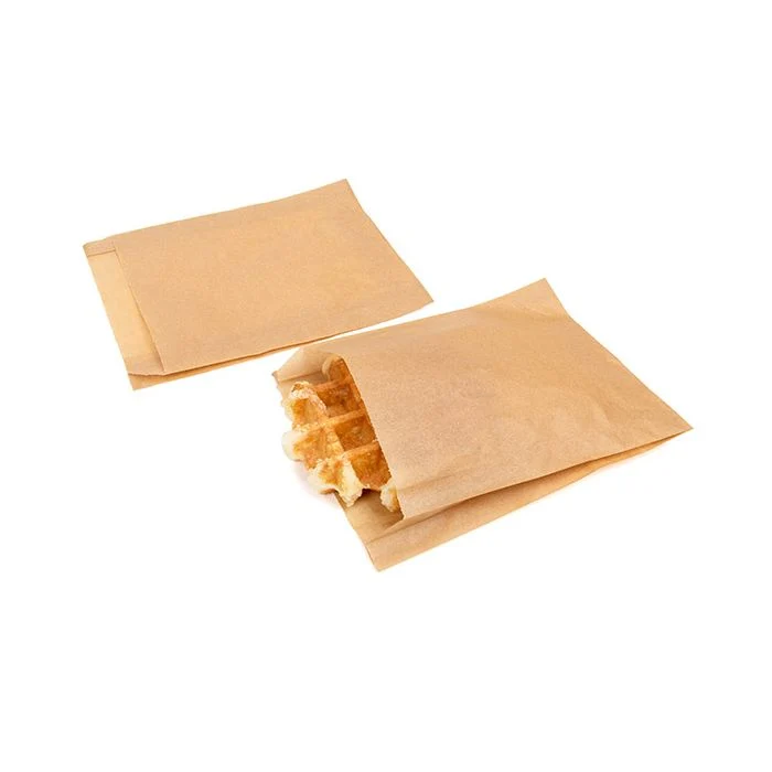Papier Klappenbeutel Braun 14x2.9x19.1cm (100 Stück) [GPB4K]