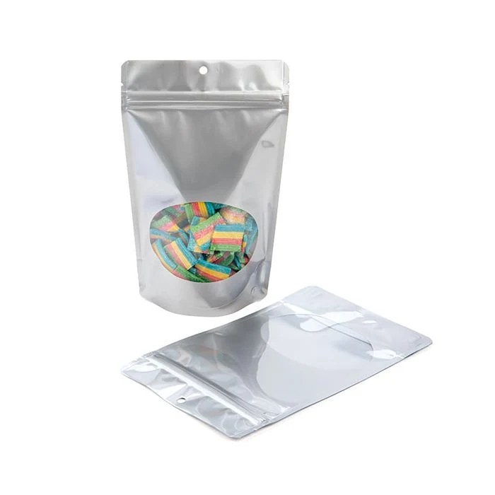 Standbodenbeutel Silber 13x7.9x20.6cm 113 Gramm (100 Stück) [ZBGO3SH]