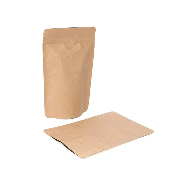 Standbodenbeutel Kraft 14.9x8.9x23.2cm 225 Gramm mit Ventil (100 Stück) [ZBGM7K]