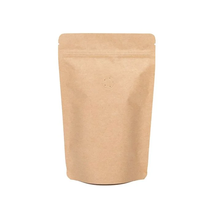 Standbodenbeutel Kraft 14.9x8.9x23.2cm 225 Gramm mit Ventil (100 Stück) [ZBGM7K]