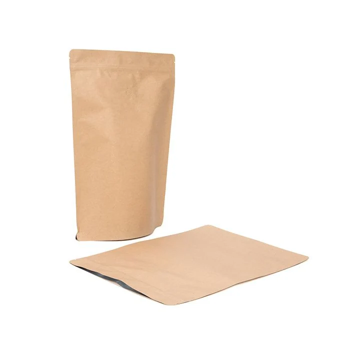 Standbodenbeutel Kraft 22.9x12.1x34.3cm 450 Gramm mit Ventil (100 Stück) [ZBGM6K]