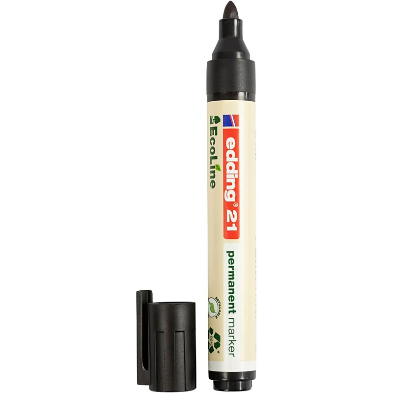 edding Ecoline Marker, Nr. 21, Strichstärke 1,5-3 mm, Schwarz, 1 Stk [HOB-352084]