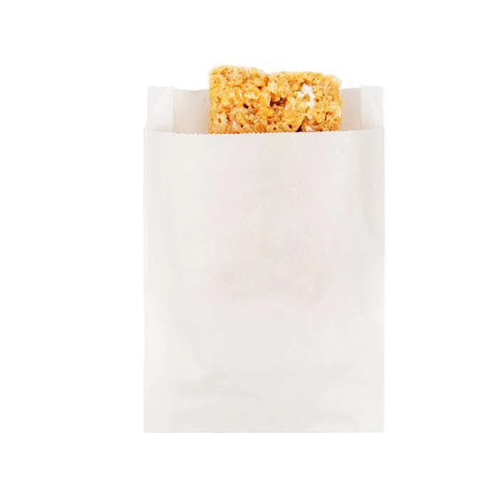Papier Klappenbeutel Weiß 11.4x2.9x17.1cm (100 Stück) [GPB3W]
