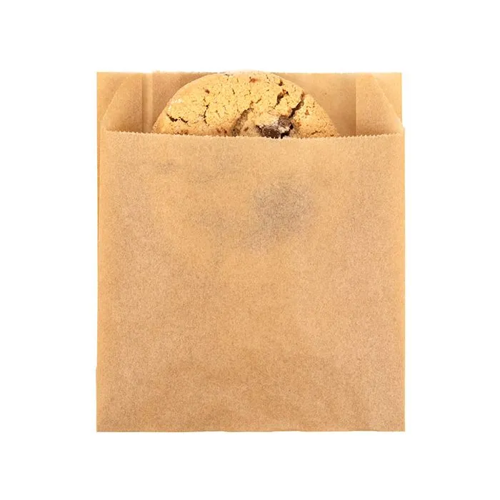 Papier Klappenbeutel Braun 10.2x2.9x11.4cm (100 Stück) [GPB2K]