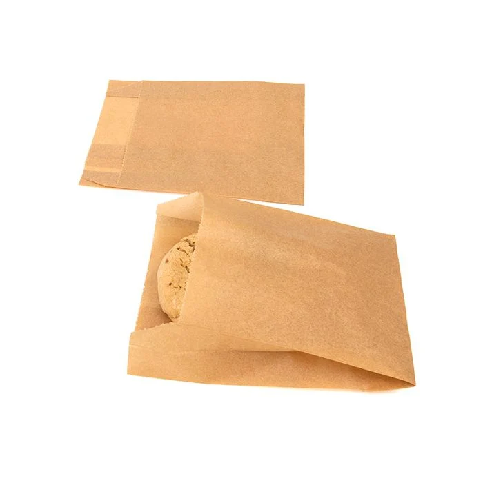 Papier Klappenbeutel Braun 10.2x2.9x11.4cm (100 Stück) [GPB2K]