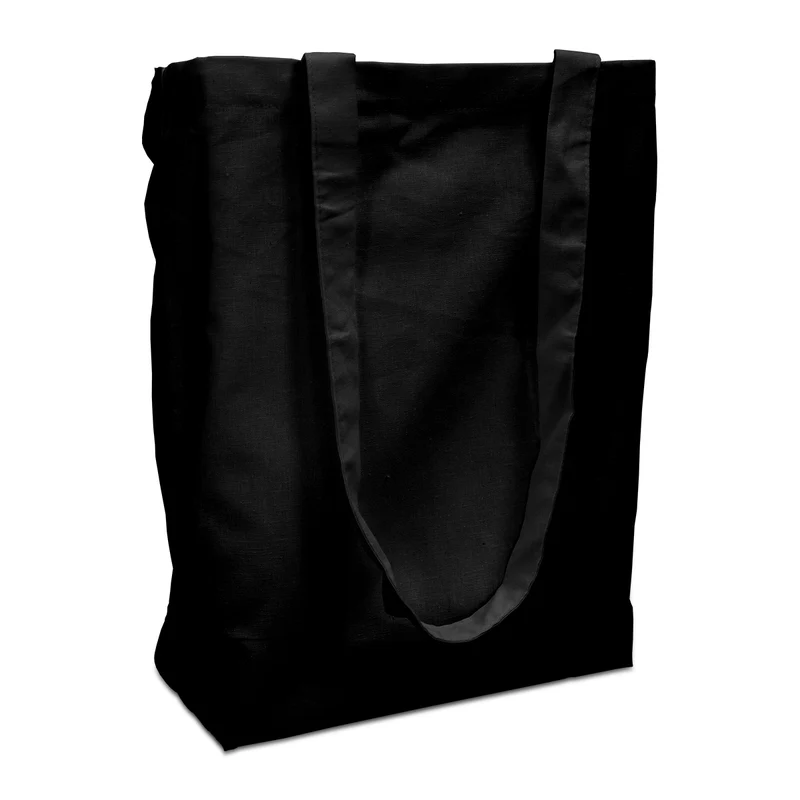 Baumwolltragetaschen mit Griff 38x42cm Schwarz (250 Stück) [FP-DKE009]