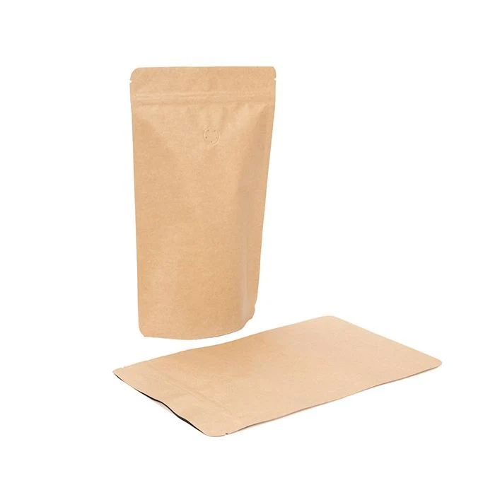 Standbodenbeutel Kraft 17.1x8.9x28.6cm 340 Gramm mit Ventil (100 Stück) [ZBGM4K]