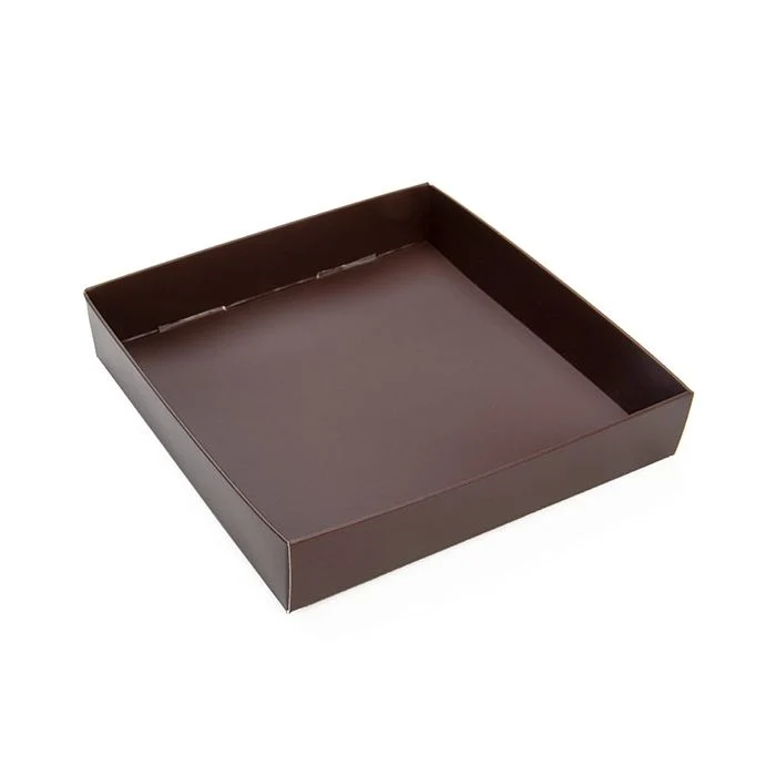 Pappschachtelböden Schokoladenbraun 13x2.5x13.3cm (25 Stück) [CB357]