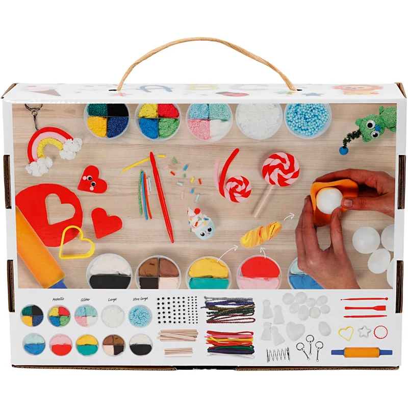Geschenkbox mit Foam Clay® und Silk Clay®, Modellieren, Sortierte Farben, 1 Set [HOB-98120]