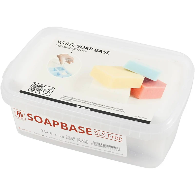 Weiße Seifenbasis, Weiß, 1 kg [HOB-70036]