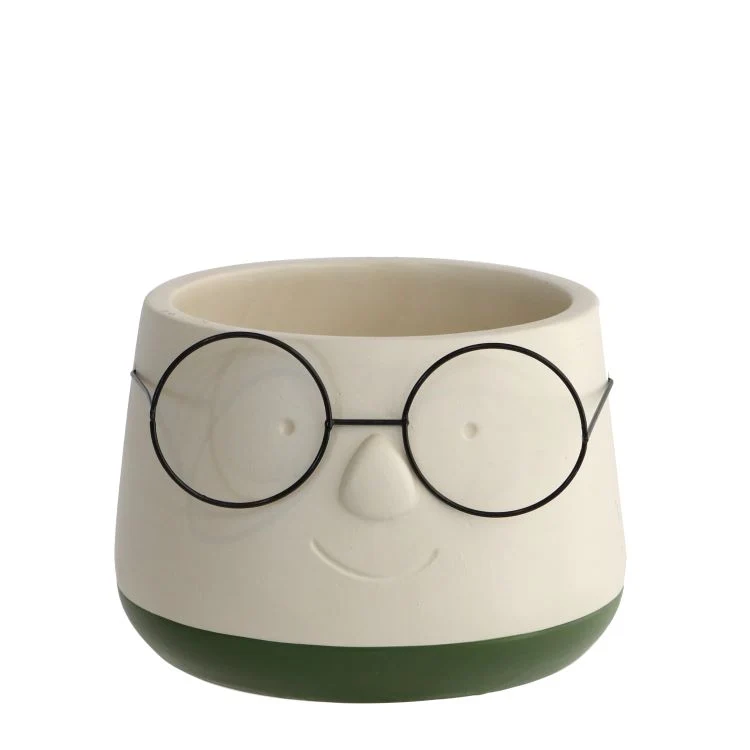 Topf mit Brille Ø16 h: 11,5 cm (3 Stück) [IFS-33095]