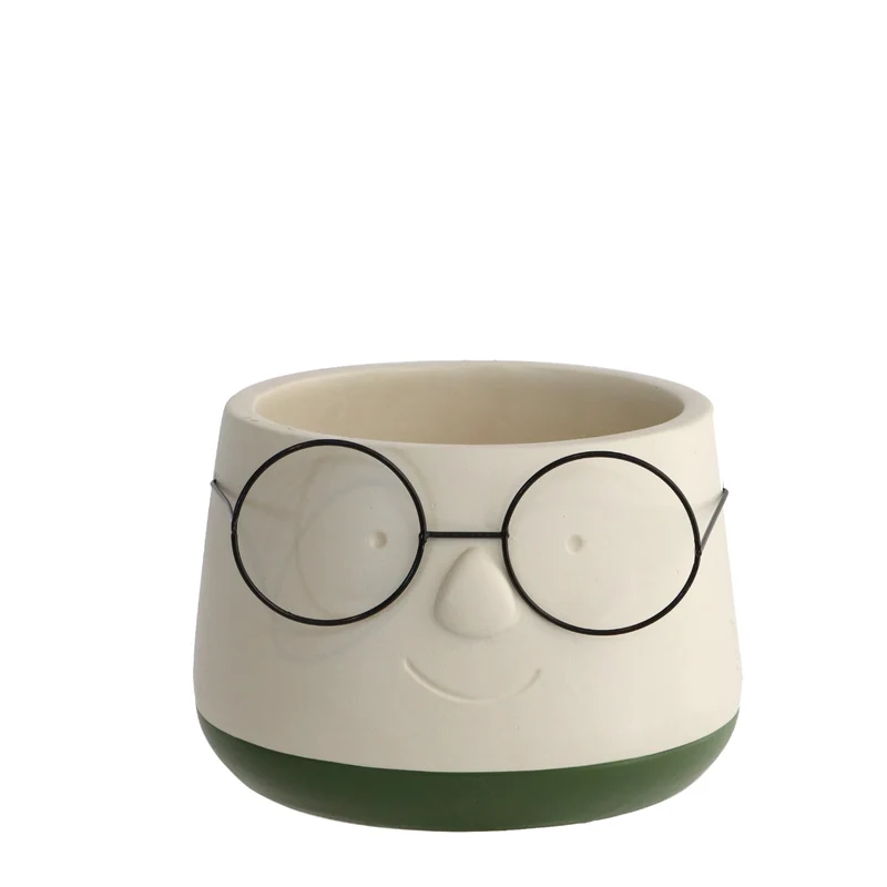 Topf mit Brille Ø13,5 h: 10,5 cm (6 Stück) [IFS-33094]
