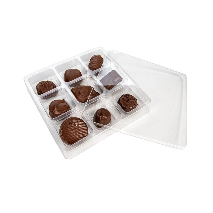 Candy-Klarsichtschachteln 9 Fächer 15.1x2.5x15.1cm (25 Stück) [CTBS33]