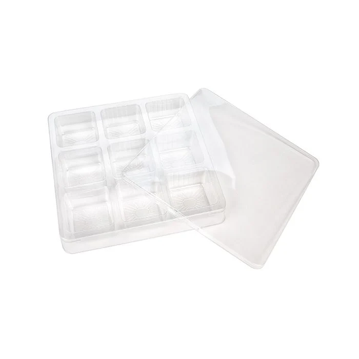Candy-Klarsichtschachteln 9 Fächer 15.1x2.5x15.1cm (25 Stück) [CTBS33]