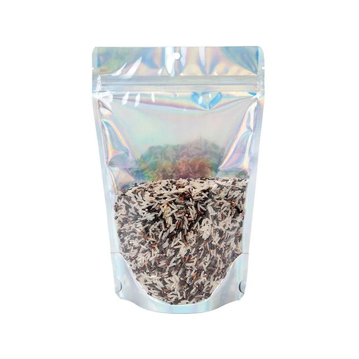 Standbodenbeutel Transparent/Holographisch 14.9x8.9x23.2cm mit Aufhängeloch 310 Gramm (25 Stück)[ZBGH7C]