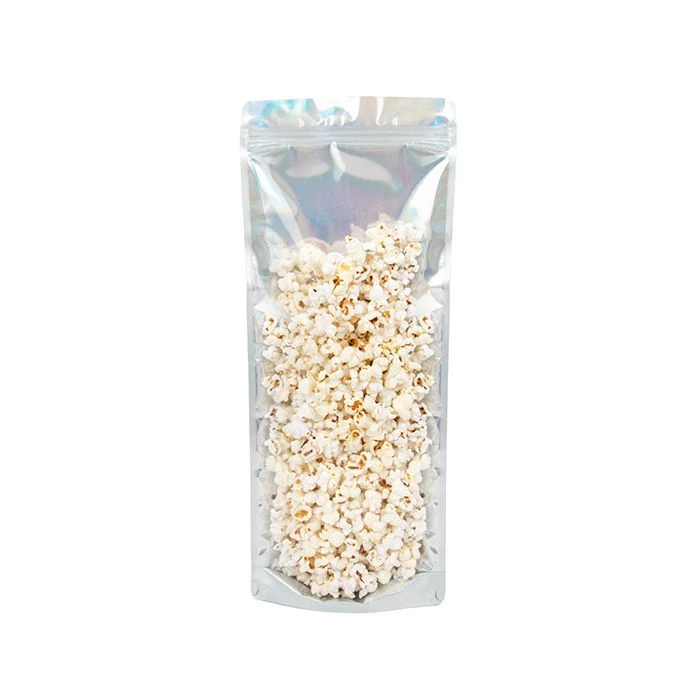 Standbodenbeutel Transparent/Irisierend 17.8x6x43.2cm mit Aufhängeloch (25 Stück) [ZBGH3NC]