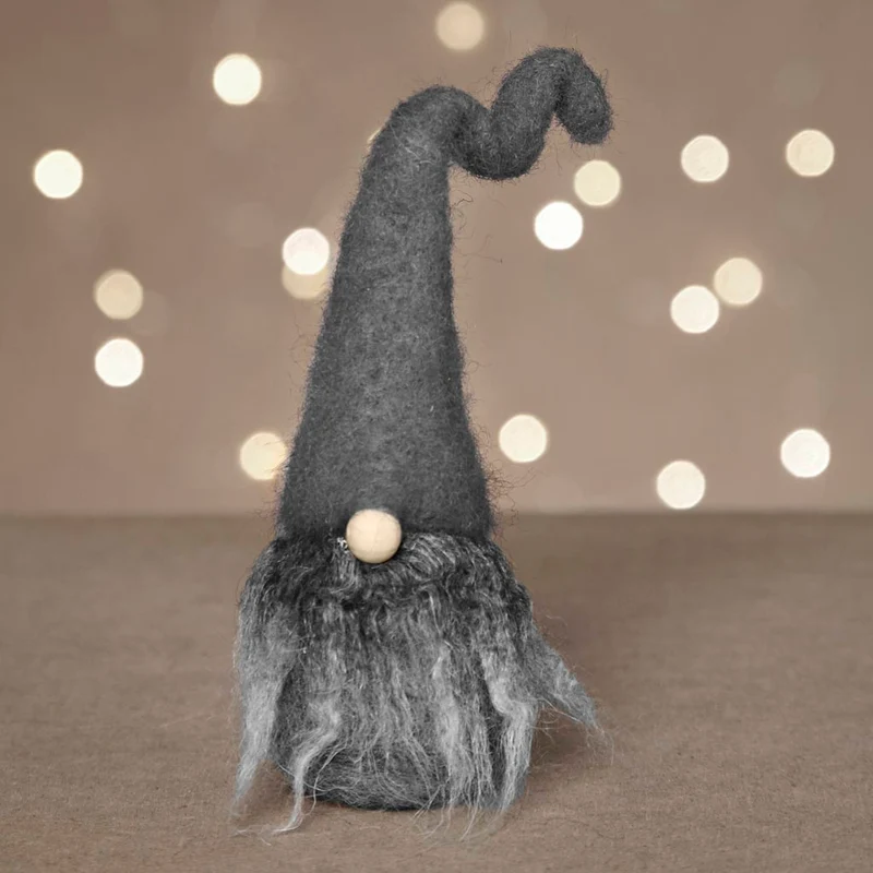 Mini Kreativ Set, Weihnachtswichtel, H 13 cm, Grau Melange, 1 Pck [HOB-977428]