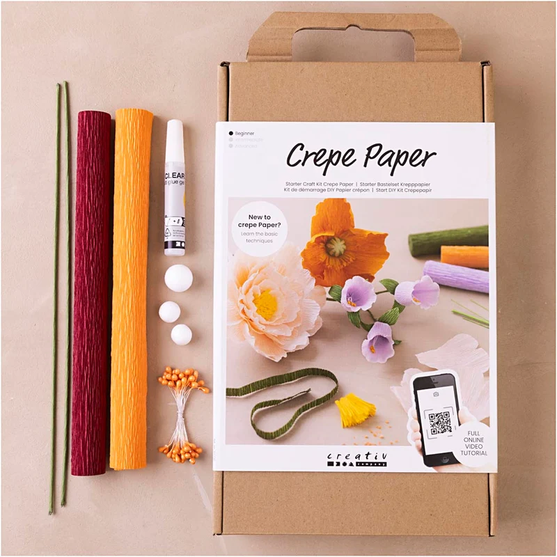 Starter Kreativ Set Krepppapier, Sortierte Farben, 1 Pck [HOB-97738]