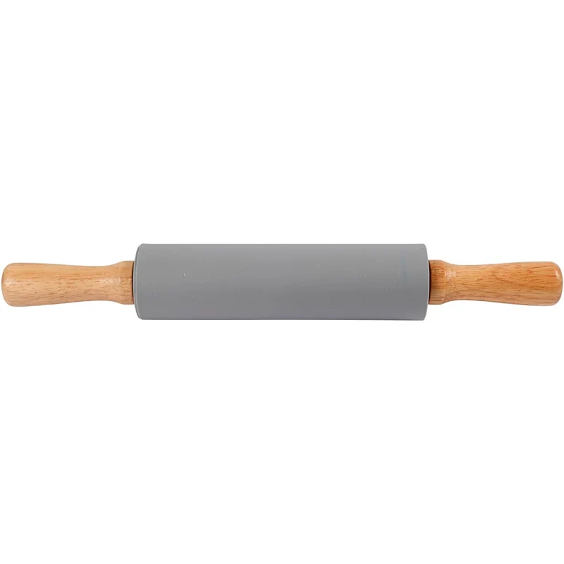Teigrolle, L 38 cm, D 5,5 cm, Grau, 1 Stk [HOB-78290]