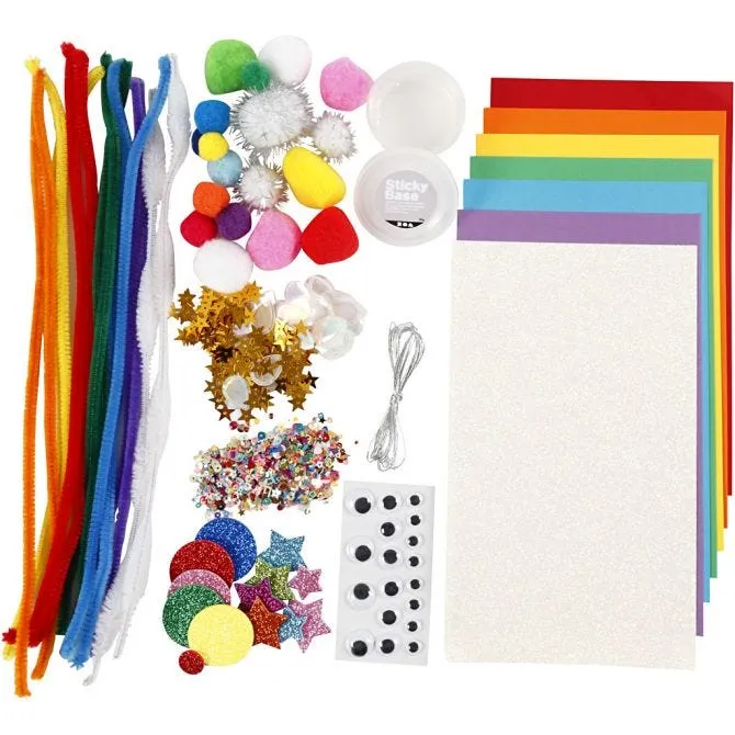 Bastel-Mix, Regenbogen, 1 Pck [HOB-977441]