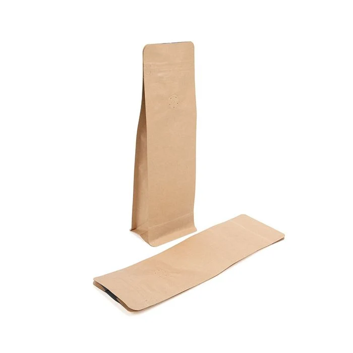 Kaffeebeutel mit Blockboden Kraft 7.9x6x26cm (50 Stück) [BBC1K]
