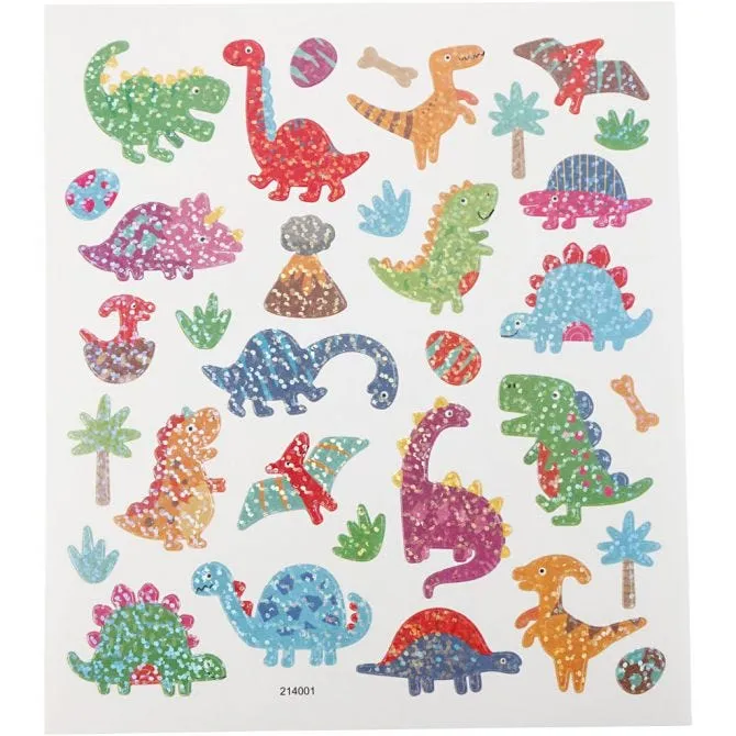 Sticker, Dinos, Blatt 15x16,5 cm, 1 Bl. [HOB-29049]