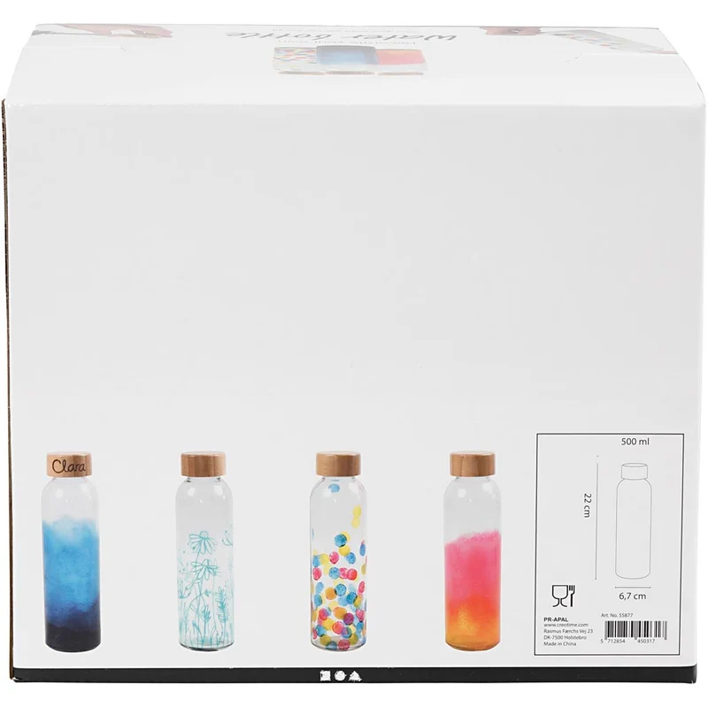 Wasserflasche, H 22 cm, D 6,7 cm, 500 ml, 12 Stk/ 1 Pck [HOB-55877]