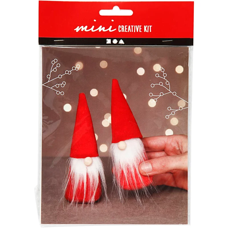 Mini Kreativ Set, Weihnachtswichtel, H 12 cm, Rot, 1 Pck [HOB-977401]