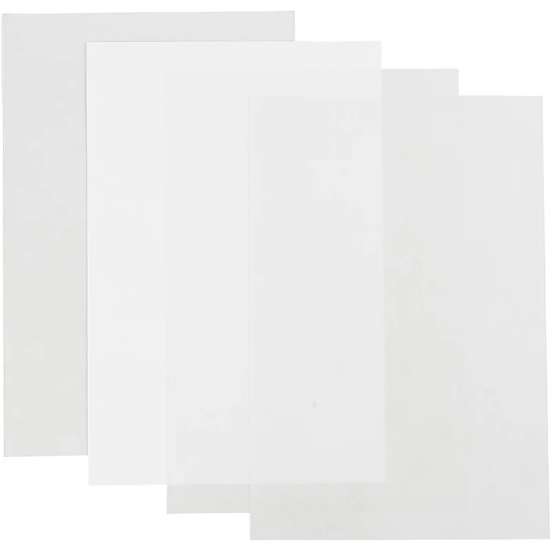 Schrumpffolie, Blatt 20x30 cm, Dicke 0,3 mm, Glänzend transparent, Matt transparent, Mattweiß, 4 Bl./ 1 Pck [HOB-790999]