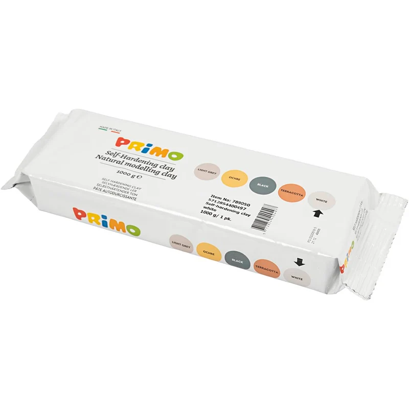 Selbsthärtender Ton, Weiß, 12x1000 g/ 1 Pck [HOB-78905]