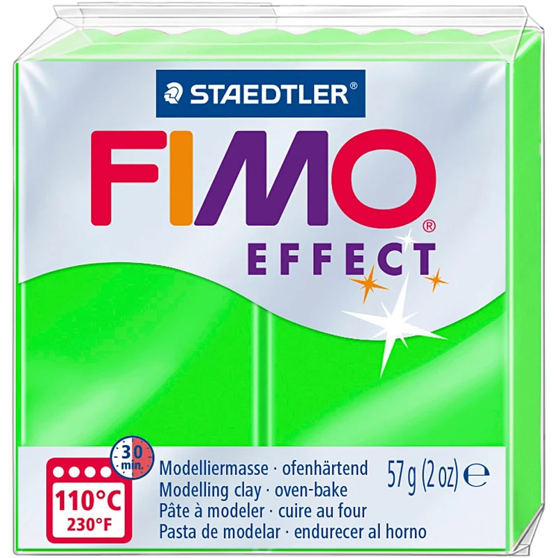 FIMO® Effect , Neongrün, 57 g/ 1 Pck [HOB-78328]